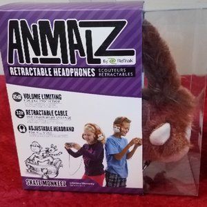 Animalz Skate Monkeez, By ReTrak, Retractable Headphones, NWT